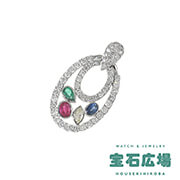 エメラルド・サファイア・ルビー・ペアシェイプダイヤ・ダイヤ ペンダントヘッド