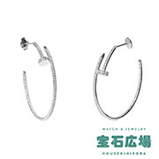 ジュスト アン クル(ラージ) ダイヤ フープピアス