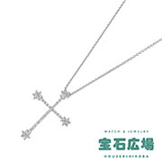 フラワークロス ダイヤ ペンダントネックレス