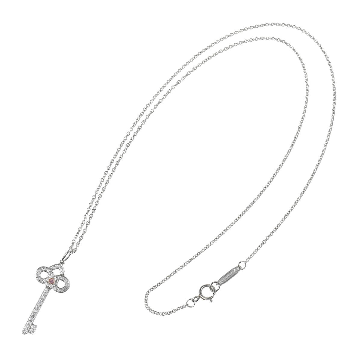 ティファニー　トリプルキー　チャーム　ネックレス　925 1Pダイヤ TIFFANY&Co. ティファニー ハートキー 1P ダイヤ ネックレス
