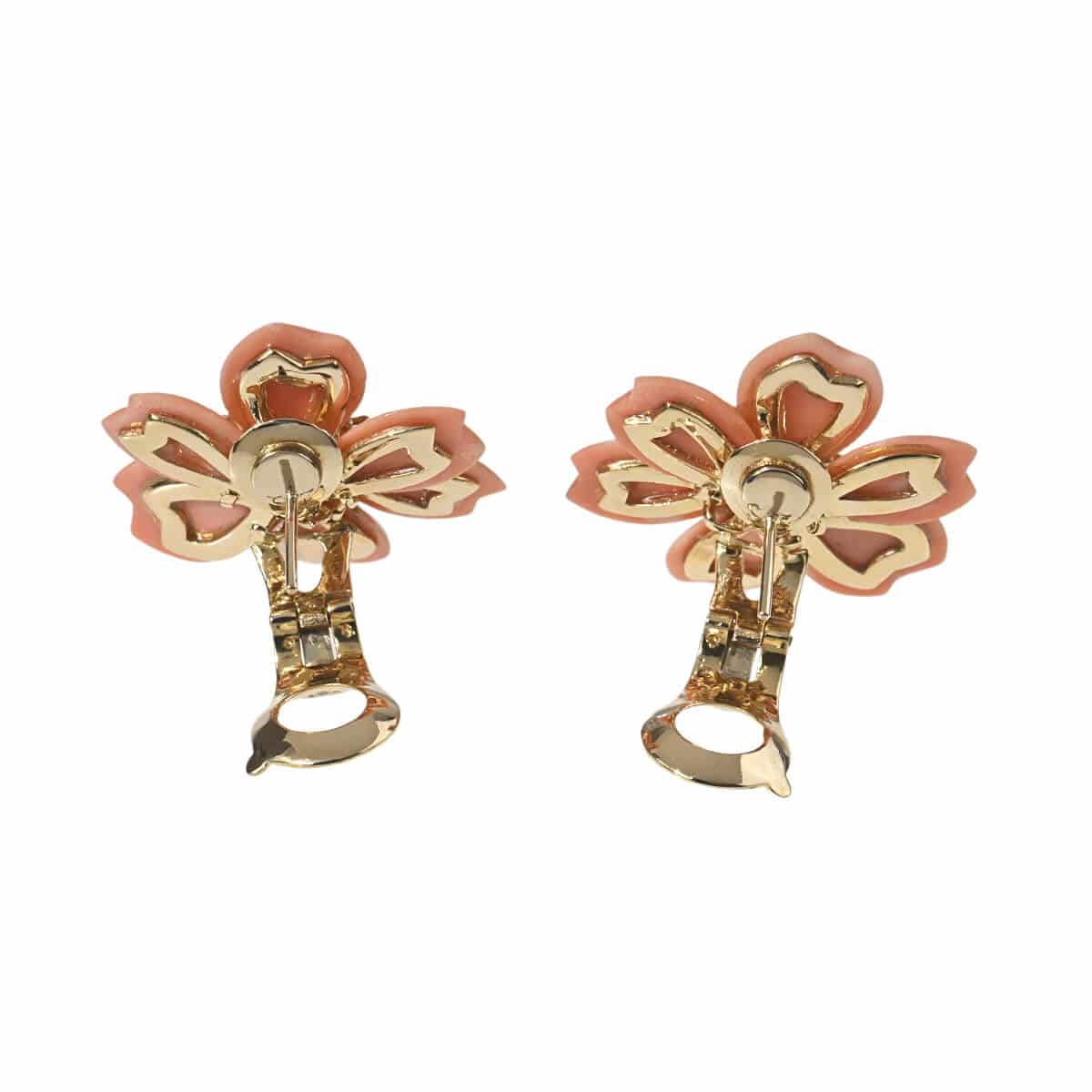 ローズドノエル ピンクコーラル・ダイヤ ピアス 中古 ｜ ヴァン