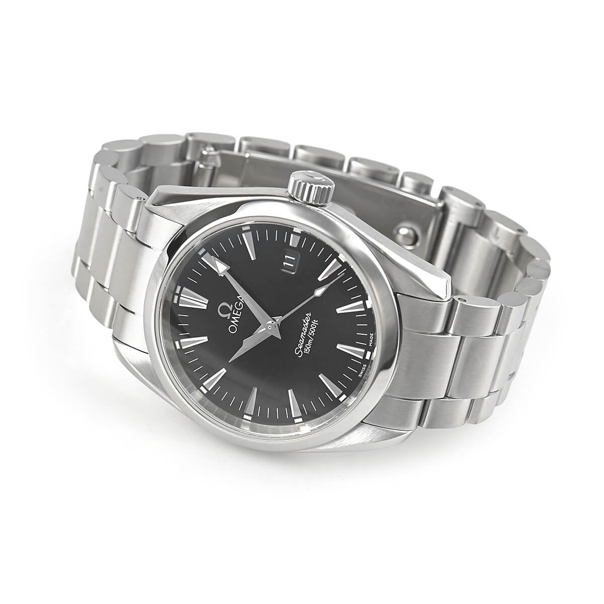 【美品】オメガ OMEGA 2518.50 シーマスター アクアテラ クォーツ オメガ シーマスター アクアテラ クォーツ 2518.50 ブラック