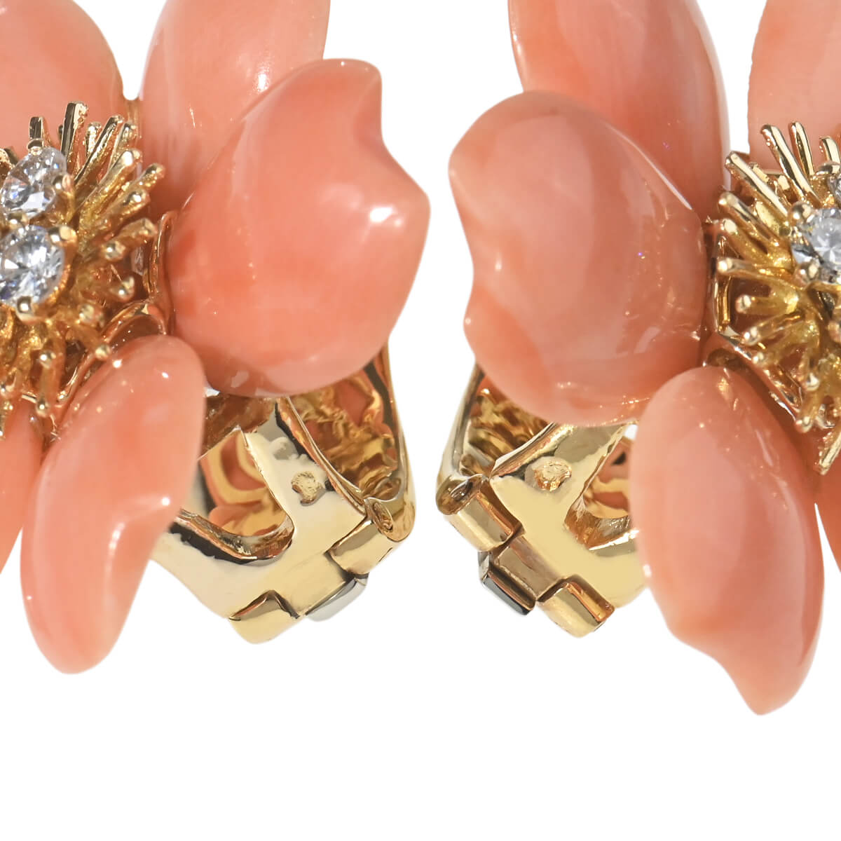 ローズドノエル ピンクコーラル・ダイヤ ピアス 中古 ｜ ヴァン