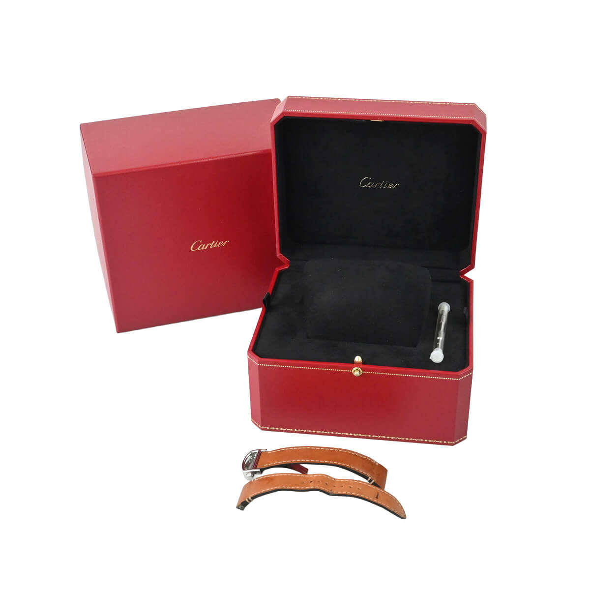 カルティエ Cartier サントスドゥカルティエ LM用　純正アリゲーター　赤 カルティエ Cartier サントスドゥカルティエ LM用 純正