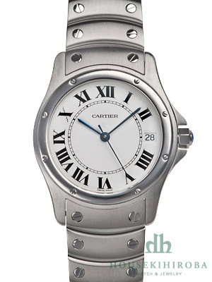 Cartier☆サントスラウンド腕時計