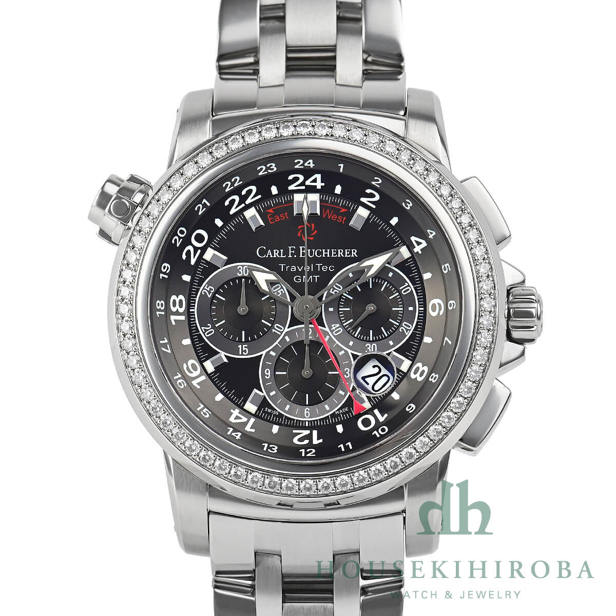 ブヘラ パトラビ GMT クロノグラフ デイト メンズ 腕時計 - 腕時計 