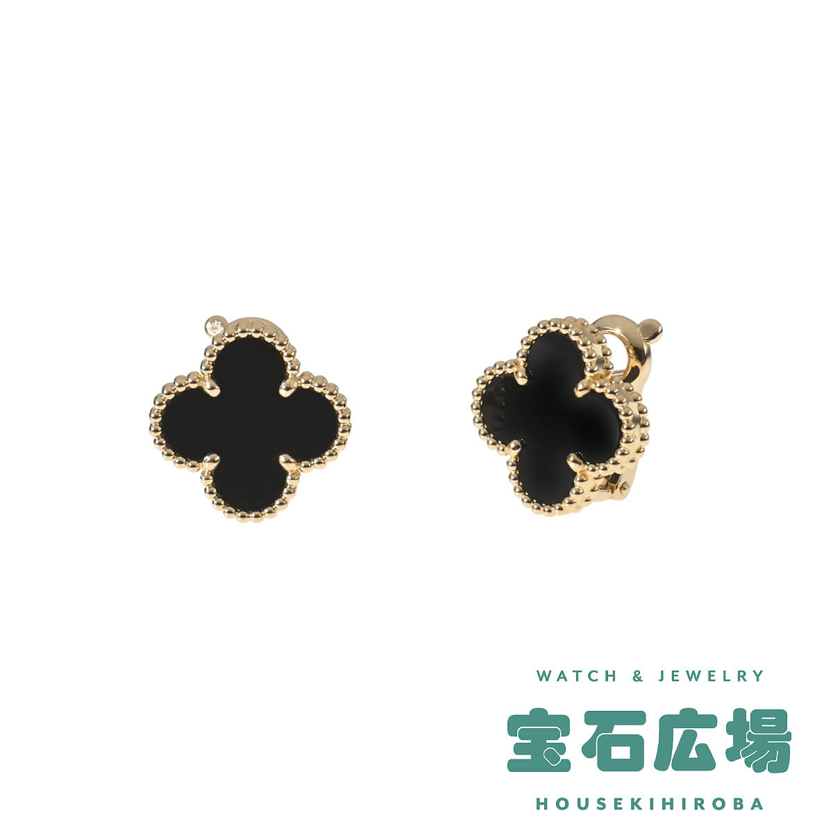 VCARA44200 ヴィンテージアルハンブラ オニキス イヤリング