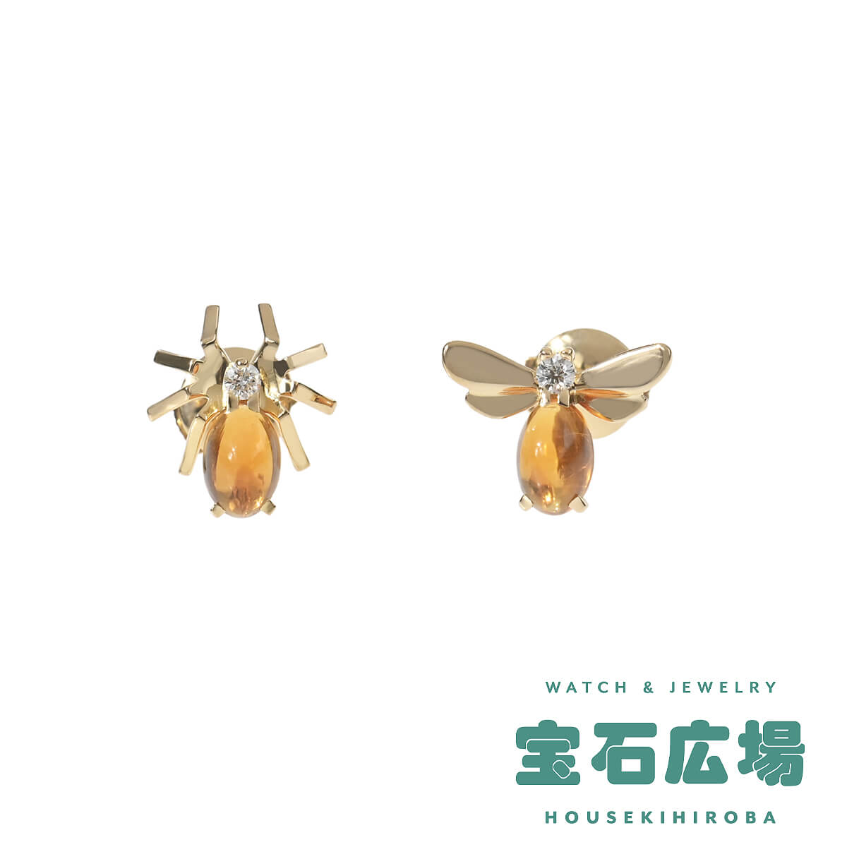 081250/081251 アトラップ・モワ ミツバチ＆クモ シトリン・ダイヤ