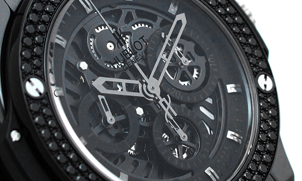 HUBLOT ウブロ  ビッグバン アエロバン オールブラック クロノ  310.CV.1110.RX.1100  ブラックダイヤモンド  メンズ 腕時計